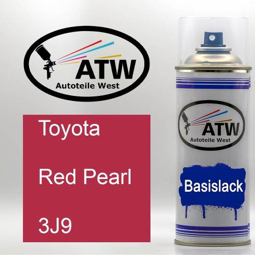 Toyota, Red Pearl, 3J9: 400ml Sprühdose, von ATW Autoteile West.